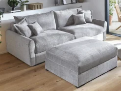 Home affaire Big-Sofa »Finca XXL, B: 247 cm« 4 Zierkissen, Mega-Sofa, in Cord oder Chenille-Struktur, Federkern