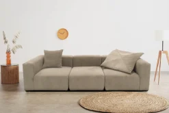 Home affaire Big-Sofa »Gerrid« Cord-Bezug, bestehend aus Modulen: 2 Eck- und ein Mittelelement
