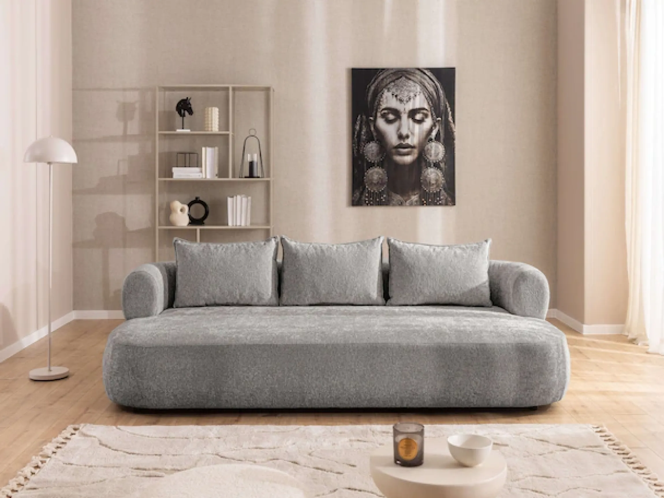Home affaire Big-Sofa »LUSSAC 4-Sitzer Design-Sofa mit Zierkissen, Maße B/T/H: 242/123/78 cm« hoher Sitzkomfort und modernes Design, Sofa ohne Bettfunktion