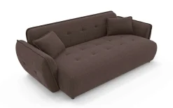 Home affaire Big-Sofa »MIRELDA Design-Sofa mit Steppungen, hoher Sitzkomfort, Breite 251 cm« Sitztiefe 82,5 cm, elegant und bequem, Zierkissen, belastbar bis 480kg