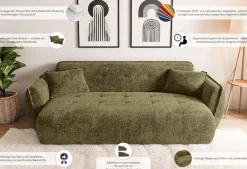 Home affaire Big-Sofa »MIRELDA Design-Sofa mit Steppungen, hoher Sitzkomfort, Breite 251 cm« Sitztiefe 82,5 cm, elegant und bequem, Zierkissen, belastbar bis 480kg