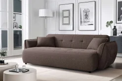 Home affaire Big-Sofa »MIRELDA Design-Sofa mit Steppungen, hoher Sitzkomfort, Breite 251 cm« Sitztiefe 82,5 cm, elegant und bequem, Zierkissen, belastbar bis 480kg