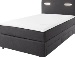 Home affaire Boxbett »Luan« Schubkästen, LED-Beleuchtung und Topper, in Breite 120 cm und 180 cm