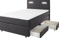 Home affaire Boxbett »Luan« Schubkästen, LED-Beleuchtung und Topper, in Breite 120 cm und 180 cm