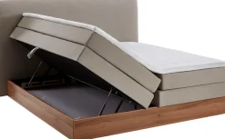 Home affaire Boxspringbett »Blomen« mit Walnuss-Dekor, mit Bettkasten, verschiedene Härtegrade, mit Topper