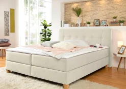 Home affaire Boxspringbett »Calloway« inkl. Topper, XXL-Ausführung, in 4 Farben, 5 Breiten, 3 Matratzenarten