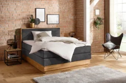 Home affaire Boxspringbett »Cavan« Eiche, inkl. Bettkasten & Topper, verschiedene Härtegrade (auch H4)