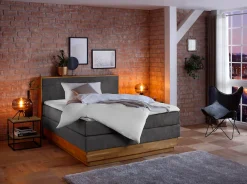 Home affaire Boxspringbett »Cavan« Eiche, inkl. Bettkasten & Topper, verschiedene Härtegrade (auch H4)