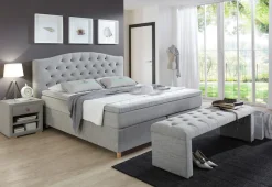 Home affaire Boxspringbett »Claire« mit Vollmassiv-Unterbox, incl. Topper, verschiedene Härtegrade