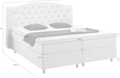 Home affaire Boxspringbett »Claire« mit Vollmassiv-Unterbox, incl. Topper, verschiedene Härtegrade