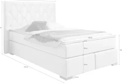 Home affaire Boxspringbett »Chalon, in verschiedenen Breiten« inkl. Topper, wahlweise in H2, H3 oder H4 erhältlich