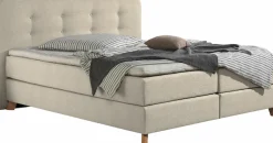 Home affaire Boxspringbett »Cecina« in 5 Breiten, 3 Ausführungen, 2 Härtegrade, Knopfheftung, Topper