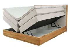 Home affaire Boxspringbett »Evelina, Doppelbett, Polsterbett, Komfortbett, 160 & 180 cm« inkl. 6 cm Topper, zwei Bettkästen, Taschen-Federkernmatratze in H3