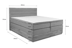Home affaire Boxspringbett »Evelina, Doppelbett, Polsterbett, Komfortbett, 160 & 180 cm« inkl. 6 cm Topper, zwei Bettkästen, Taschen-Federkernmatratze in H3