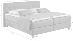 Home affaire Boxspringbett »Fargo« in Überlänge 220 cm, mit Topper, 3 Ausführungen, 4, Breiten
