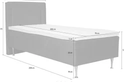 Home affaire Boxspringbett »Hacer« Topper, H2 oder H3 und in Breiten 70,80,90,120,140,160,180 wählbar