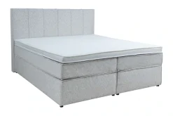 Home affaire Boxspringbett »Leon, Doppelbett, Polsterbett, Federkernbett, Komfortbett, 160, 180 cm« inkl. 9 cm Topper, 5-Zonen-Taschen-Federkernmatratze in H3