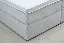 Home affaire Boxspringbett »Leon, Doppelbett, Polsterbett, Federkernbett, Komfortbett, 160, 180 cm« inkl. 9 cm Topper, 5-Zonen-Taschen-Federkernmatratze in H3