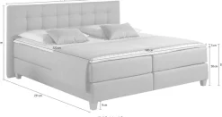 Home affaire Boxspringbett »Moulay« inkl. Topper, in Überlänge 220 cm, 3 Härtegrade, auch in H4