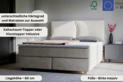 Home affaire Boxspringbett »Nele« inkl. Topper im schlichtem Design
