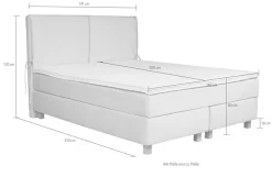 Home affaire Boxspringbett »Nele« inkl. Topper im schlichtem Design