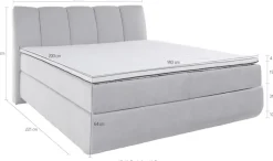 Home affaire Boxspringbett »Océane« Bodenfrei- wirkt freischwebend, verschiedene Härtegrade (auch H4)