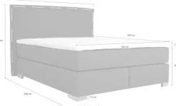 Home affaire Boxspringbett »Strada« incl. Topper, 3 Breiten, 3 Härtegrad-Ausführungen