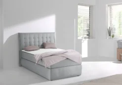 Home affaire Boxspringbett »Sagres« Kopfteil mit 2farbiger Flatterbiese und zweifarbigen Knöpfen
