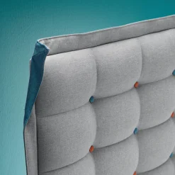 Home affaire Boxspringbett »Sagres« Kopfteil mit 2farbiger Flatterbiese und zweifarbigen Knöpfen