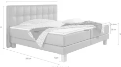 Home affaire Boxspringbett »Tavira« in 4 Breiten, 4 Farben und 3 Matratzenarten, incl. Topper