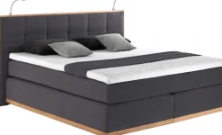 Home affaire Boxspringbett »Vinton« aus Eiche, mit LED-Beleuchtung, verschiedene Härtegrade (auch H4)