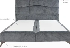 Home affaire Boxspringbett »Violette erhältlich in den Breite 160, 180 & 200cm« inkl. Topper und extra dicker Taschen-Federkernmatratze