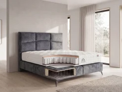Home affaire Boxspringbett »Violette erhältlich in den Breite 160, 180 & 200cm« inkl. Topper und extra dicker Taschen-Federkernmatratze