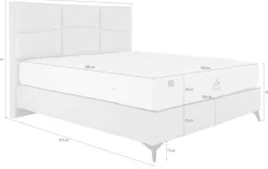 Home affaire Boxspringbett »Violette erhältlich in den Breite 160, 180 & 200cm« inkl. Topper und extra dicker Taschen-Federkernmatratze
