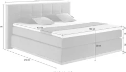 Home affaire Boxspringbett »Vinton« aus massiver Eiche, verschiedene Härtegrade (auch H4)