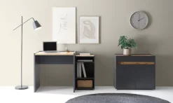 Home affaire Büromöbel-Set »CITY/GiRON, modernes Design, Homeoff., Büro in zwei Farben/Wotan Eiche« Set, 3 Stk. tlg. enthält Unterschrank, Kommode, Schreibtisch, wohnliches Home Office