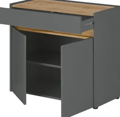 Home affaire Büromöbel-Set »CITY/GiRON, modernes Design, Homeoff., Büro in zwei Farben/Wotan Eiche« Set, 3 Stk. tlg. enthält Unterschrank, Kommode, Schreibtisch, wohnliches Home Office
