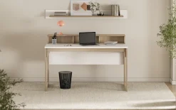 Home affaire Büromöbel-Set »Stranda im Scandi-Style, Home Office, Büro in zwei Farben verfügbar« 2 Stk. tlg. enthält Schreibtisch und Wandboard