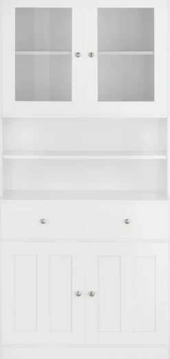 Home affaire Buffet »Kate« Breite 88 cm, mit Glastüren und Holztüren, Metallgriffen, Höhe 182 cm