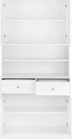 Home affaire Buffet »Kate« Breite 88 cm, mit Glastüren und Holztüren, Metallgriffen, Höhe 182 cm