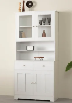 Home affaire Buffet »Kate« Breite 88 cm, mit Glastüren und Holztüren, Metallgriffen, Höhe 182 cm