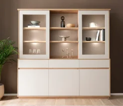 Home affaire Buffet »Sonora, moderner Hochschrank, Buffetschrank in Kaschmir, Regal« filigrane Rahmenoptik, ausreichend Stauraum, vielseitig einsetzbar
