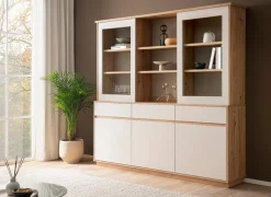 Home affaire Buffet »Sonora, moderner Hochschrank, Buffetschrank in Kaschmir, Regal« filigrane Rahmenoptik, ausreichend Stauraum, vielseitig einsetzbar