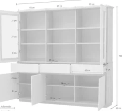 Home affaire Buffet »Sonora, moderner Hochschrank, Buffetschrank in Kaschmir, Regal« filigrane Rahmenoptik, ausreichend Stauraum, vielseitig einsetzbar