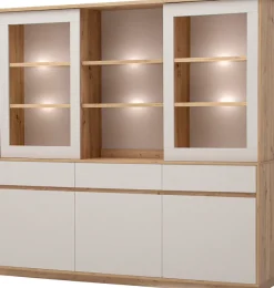 Home affaire Buffet »Sonora, moderner Hochschrank, Buffetschrank in Kaschmir, Regal« filigrane Rahmenoptik, ausreichend Stauraum, vielseitig einsetzbar