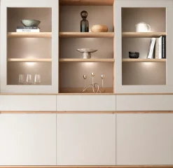 Home affaire Buffet »Sonora, moderner Hochschrank, Buffetschrank in Kaschmir, Regal« filigrane Rahmenoptik, ausreichend Stauraum, vielseitig einsetzbar