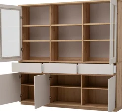 Home affaire Buffet »Sonora, moderner Hochschrank, Buffetschrank in Kaschmir, Regal« filigrane Rahmenoptik, ausreichend Stauraum, vielseitig einsetzbar