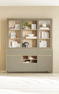 Home affaire Buffet »Stranda, Hochschrank im Scandi-Style, moderner Schrank« Rahmenoptik, ausreichend Stauraum, vielseitig einsetzbar, 164 cm breit