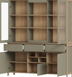 Home affaire Buffet »Stranda, Hochschrank im Scandi-Style, moderner Schrank« Rahmenoptik, ausreichend Stauraum, vielseitig einsetzbar, 164 cm breit