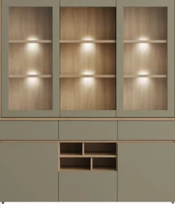 Home affaire Buffet »Stranda, Hochschrank im Scandi-Style, moderner Schrank« Rahmenoptik, ausreichend Stauraum, vielseitig einsetzbar, 164 cm breit